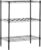 Amazon Basics 3-Shelf Adjustable Heavy Duty Steel Wire Rack Storage Shelving Organizer with Storage Space, Versatility and Ease of Use for Kitchen, Garage, 23.2″ L x 13.4″ W x 30″ H, Black