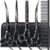 TINMARDA Dog Grooming Kit, Titanium Black Stainless Steel Dog Grooming Scissors with Curved Shears, Black Finger Rings – 5 Piece Sharp Durable Pet Shears for Dogs Cats At Home Salon-Quality Grooming