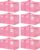 8 Pack Extra Large Clothes Storage Bins with Lids, Moving Bags, Pink