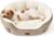 Bedsure Medium Dog Bed Washable,Large Cat Beds for Indoor Cats,28in Camel