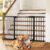 Cumbor 30-54″ Extra Wide Baby Gate for Stairs & Auto Close Dog Gate Black