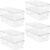 Vtopmart 8pcs Clear Stackable Storage Bins with Lids