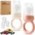 KeaBabies Baby Fruit Feeder 2pk, Silicone Baby Food Feeder (Roseate)