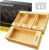SpaceAid Bag Storage Organizer for Kitchen Drawer, Bamboo Organizer, Compatible with Gallon, Quart, Sandwich and Snack Variety Size Bag (4 Pack)