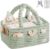 Blissful Diary Flannel Diaper Caddy Organizer & Gift Packaging, Light Green